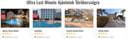 Ultra last minute utazás Törökország